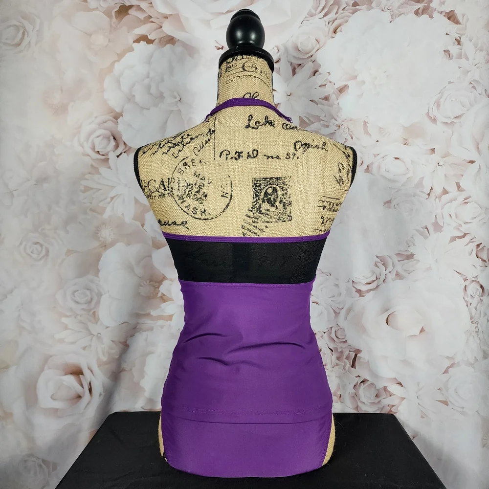 Bawdy Purple Tankini Set - Picture 4 of 9